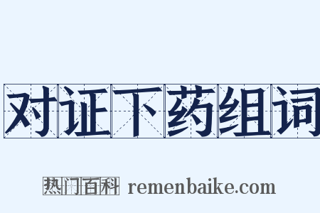 对证下药组词是什么意思的图片